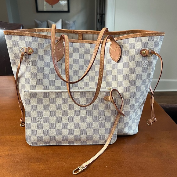Authentic LV Damier Azur Neverfull MM - Picture 1 of 10